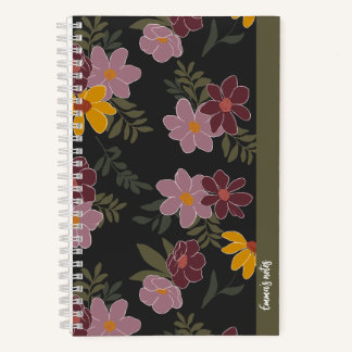 Autumn floral spiral notebook | cute journal notizbuch
