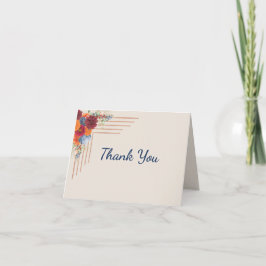 Autumn Floral Thank You Cards Dankeskarte