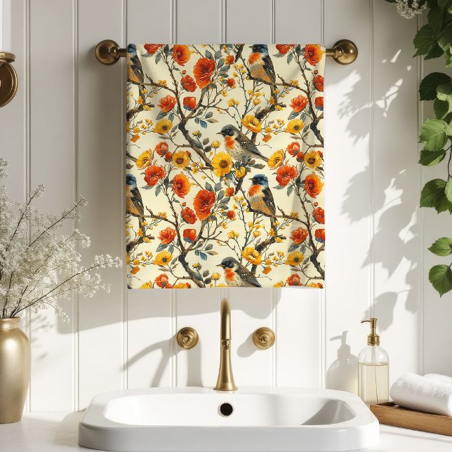 Autumn Floral Towel Cozy Gift for Grandma Grandpa Badhandtuch Set (Autumn Floral Towel Cozy Gift for Grandma Grandpa)