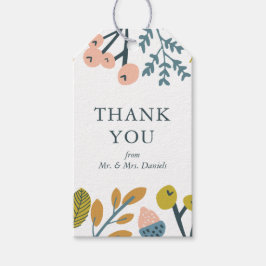 Autumn Floral Vielen Dank Geschenkanhänger