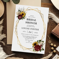 Autumn Florals & Geometric Frame Brautparty