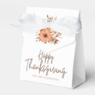 Autumn Florals Skript Namen glücklich Thanksgiving Geschenkschachtel