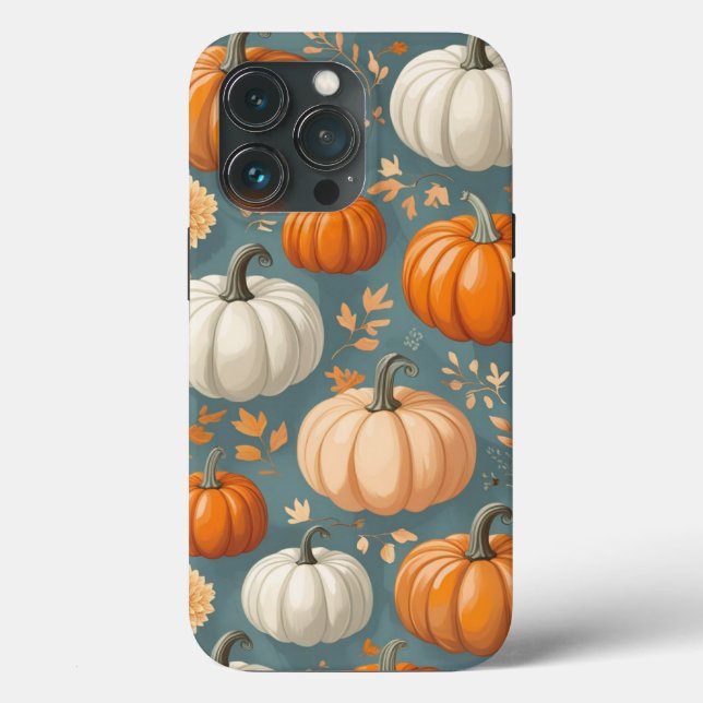 Autumn Flower Fall Pumpkin Girl Women Case-Mate iPhone Hülle (Rückseite)