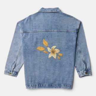 Autumn flower jeansjacke