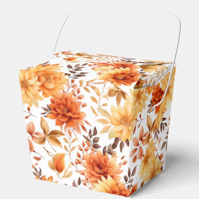 Autumn Flowers Favor Gift Box Geschenkschachtel (Vorderseite)