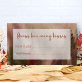 Autumn Forest rät wie viele Küsse Bridgame Begleitkarte