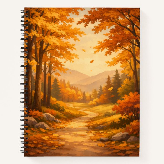 Autumn Forest Spiral Notebook Notizbuch (Vorderseite)