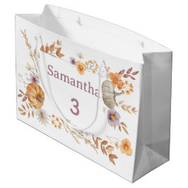 Autumn Gift Bag, Fall Birthday Present Bag for Kid Große Geschenktüte