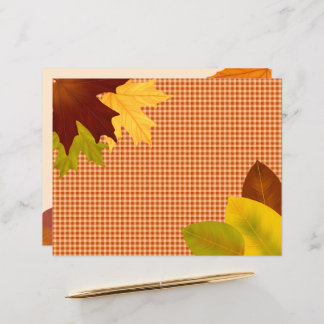 Autumn Gingham Erntedank Scrapbook Paper