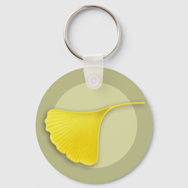 Autumn Ginkgo Leaf Schlüsselanhänger (Vorderseite)