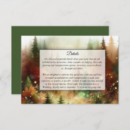 Autumn Glow in the Enchanted Forest Wedding Begleitkarte