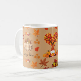 Autumn Gnome Pumpkin Fall Art Print Kaffeetasse