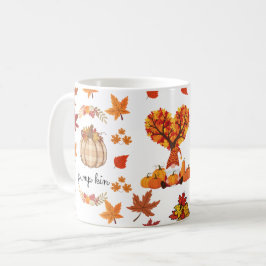 Autumn Gnome Pumpkin Fall Art Print Kaffeetasse