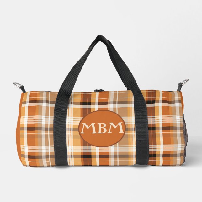 "Autumn Gold" Golfer Monogram Duffel Bag Duffle Bag (Vorderseite)