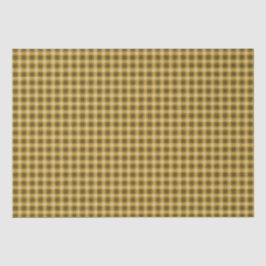 Autumn Golden Brown Gingham Seidenpapier