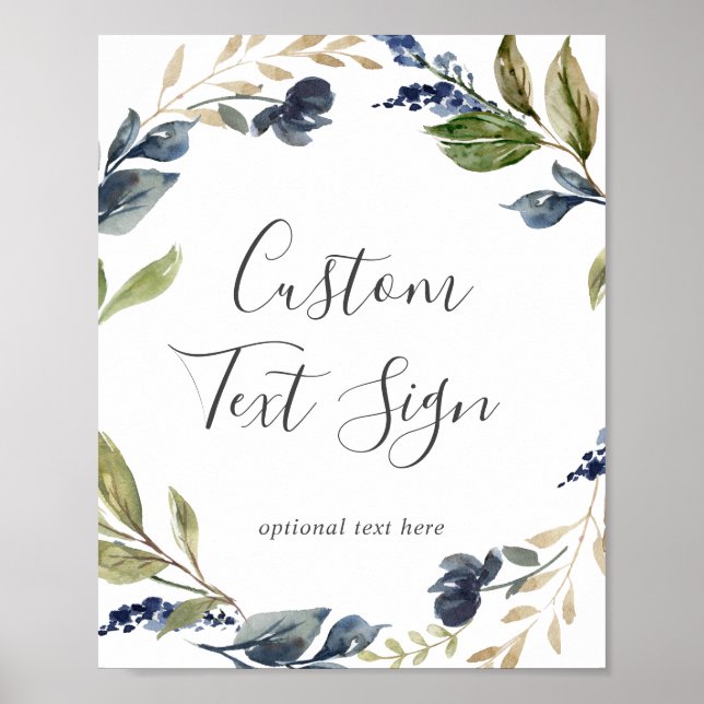 Autumn Greenerenerity Cards & Gifts Custom Text Si Poster (Vorne)