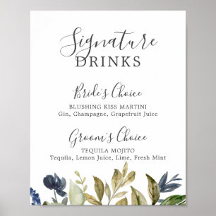 Autumn Greenerity Signature Drinks unterzeichnen Poster