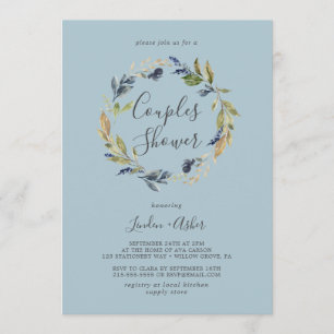 Autumn Greenerity Wreath   Schiefer Paare Dusche Einladung