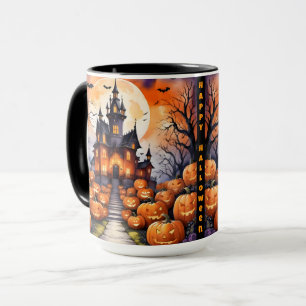 Autumn Halloween Modern Pumpkin Collection Tasse