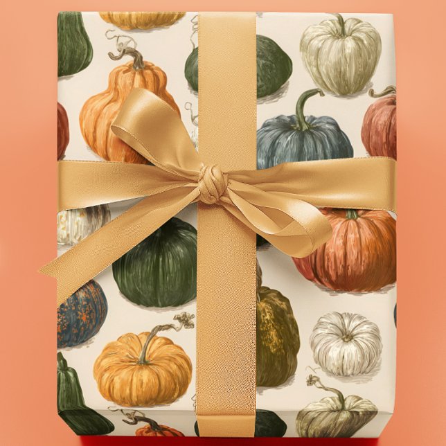 Autumn Halloween Pumpkin Vintage  Geschenkpapier (Von Creator hochgeladen)