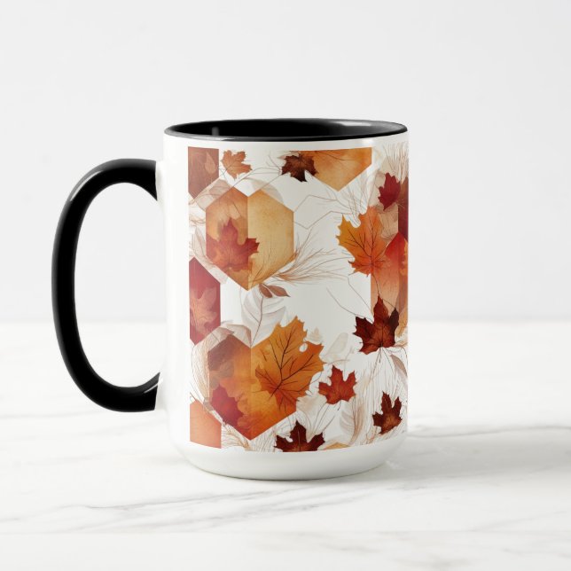 Autumn Harmony Hexagon Blätter - Combo Tasse 15 oz (Links)
