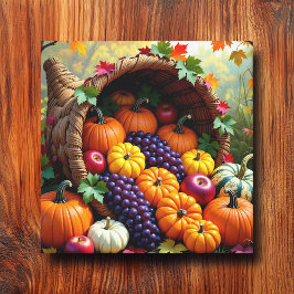 Autumn Harvest and Blessings Cornucopia  Leinwanddruck