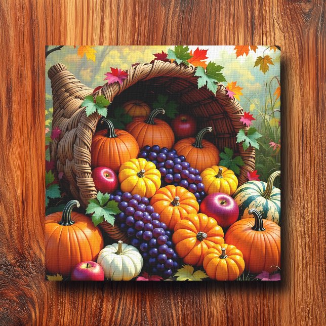 Autumn Harvest and Blessings Cornucopia  Leinwanddruck (Von Creator hochgeladen)