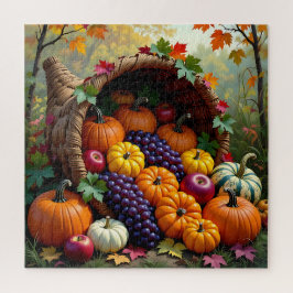 Autumn Harvest and Blessings Cornucopia  Puzzle