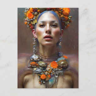 Autumn Harvest Goddess Postkarte