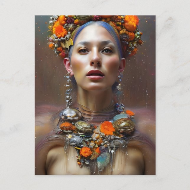 Autumn Harvest Goddess Postkarte (Vorderseite)