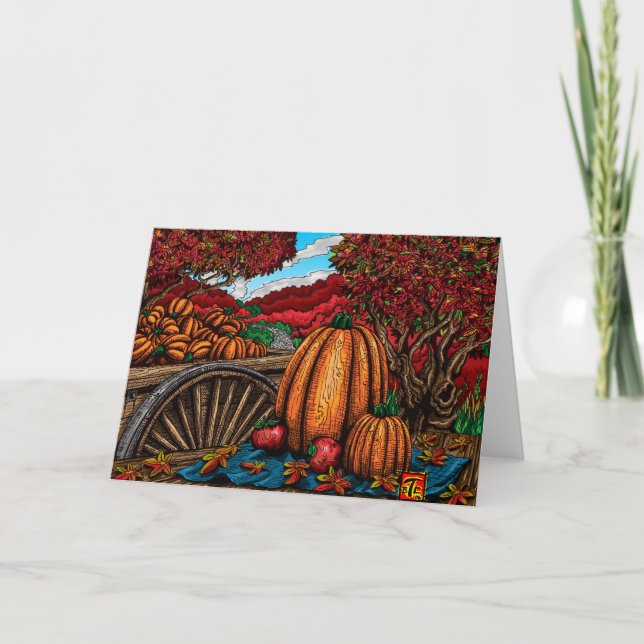 Autumn Harvest Greeting Card Karte (Vorderseite)