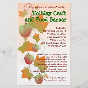 Autumn Harvest Holiday Craft Bazaar Kleiner Flyer