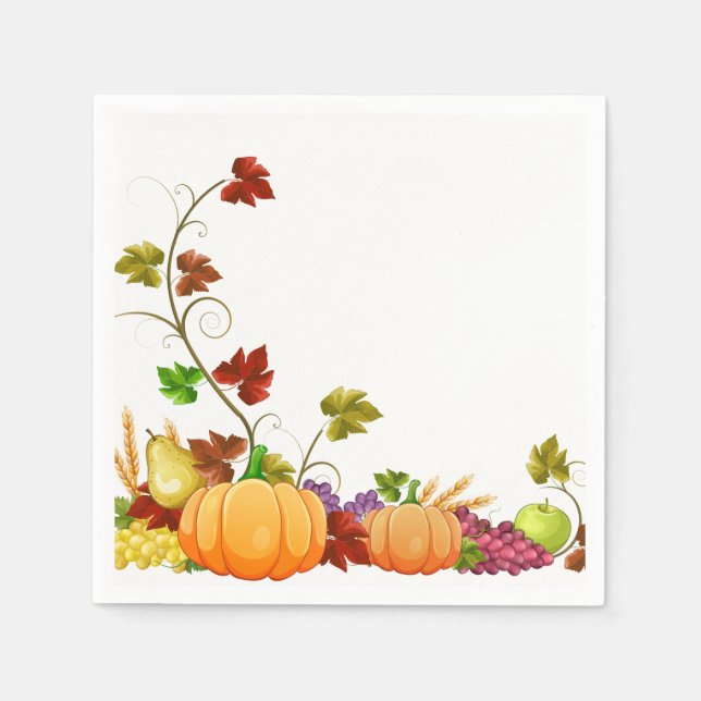 Autumn Harvest Napkins Serviette (Vorderseite)