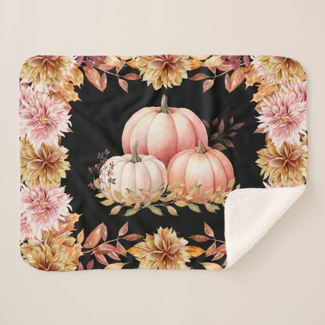 Autumn Harvest Pumpkin Patch Sherpadecke (Vorderseite (Horizontal))