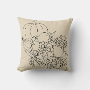 Autumn Harvest Pumpkin Throw Kissen