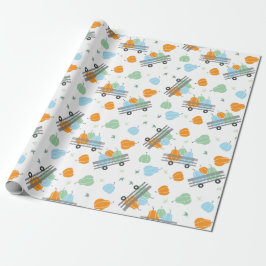 Autumn Harvest Pumpkins Wagenmuster Geschenkpapier
