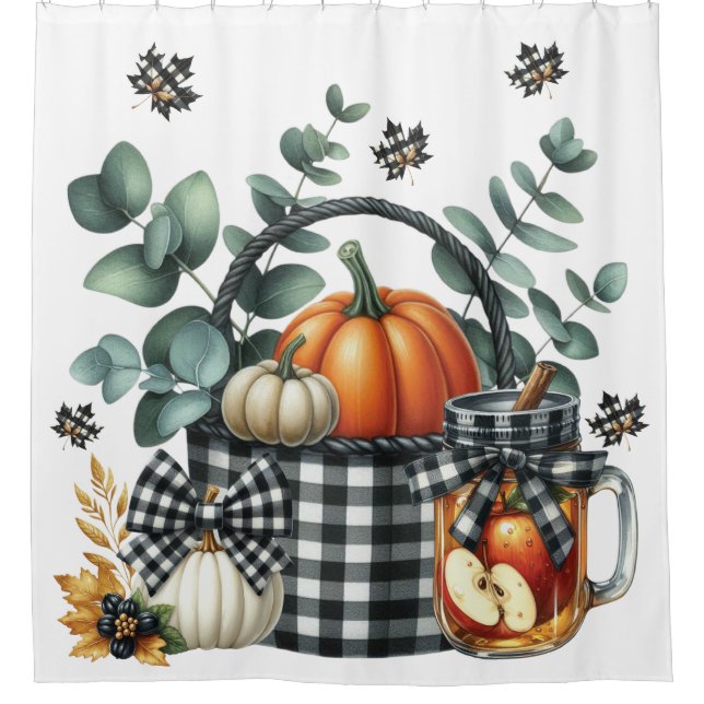 Autumn Harvest Shower Curtain Duschvorhang (Vorderseite)