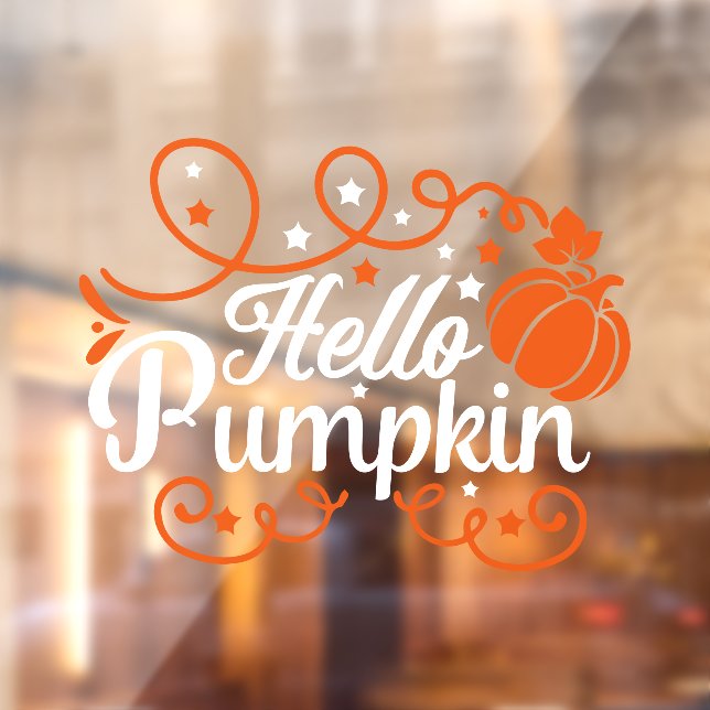 Autumn Hello Pumpkin Fensteraufkleber (Blatt 2)
