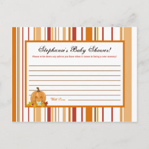 Autumn Herbst Pumpkin Baby Writing Advisor Card Postkarte