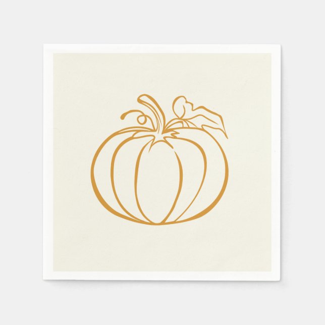 Autumn Herbst Pumpkin Erntedank Design Serviette (Vorderseite)