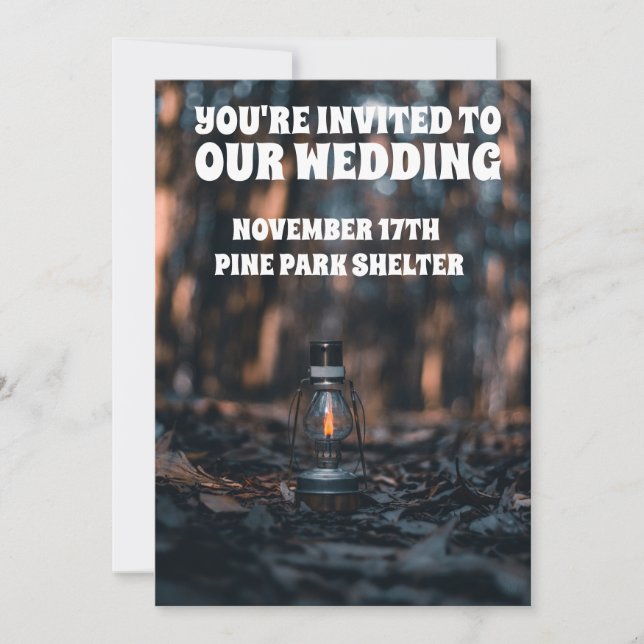 AUTUMN HOCHZEIT IM HERBST LANTERN CUSTOM EINLADUNG (Vorderseite)