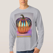 Autumn Holographic Pumpkin T - Shirt
