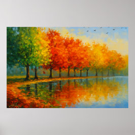 Autumn In New England Landscape Poster