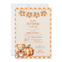 Autumn Kariert Teddy Bären Pumpkin Blätter