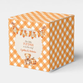 Autumn Kariert Teddy Bären Pumpkin Blätter Geschenkschachtel