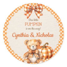 Autumn Kariert Teddy Bären Pumpkin Blätter