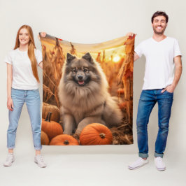 Autumn Keeshond Fleecedecke