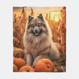 Autumn Keeshond Fleecedecke