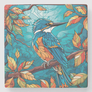 Autumn Kingfisher Stone Untersetzer