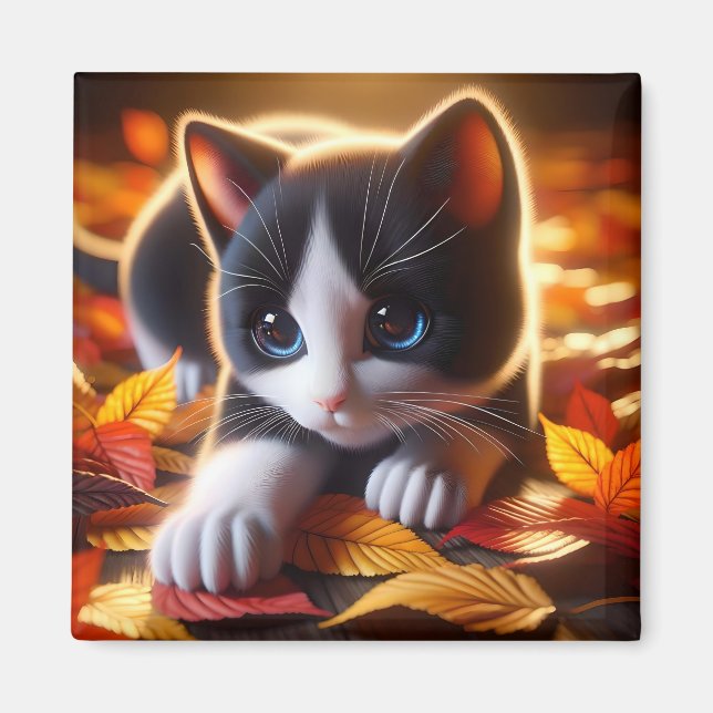Autumn Kitten Magnet (Vorne)